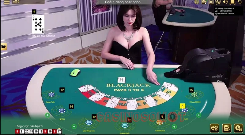 Bàn chơi Blackjack online tại nhà cái trực tuyến