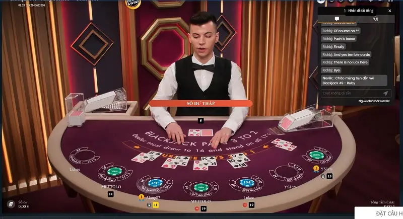 blackjack tại 1xbet casino